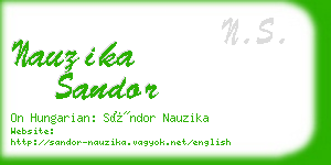 nauzika sandor business card